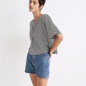 Madewell • Double-Faced Henley Tee in Stripe
